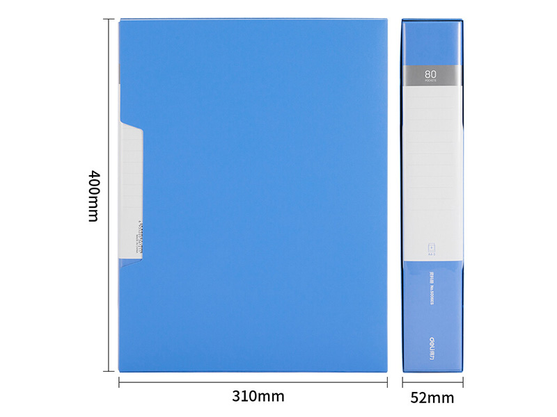 得力 资料册 5006ES A4 80页 PP材质 蓝色