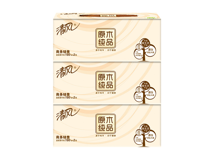 清风B339A18  2层180抽盒装抽纸