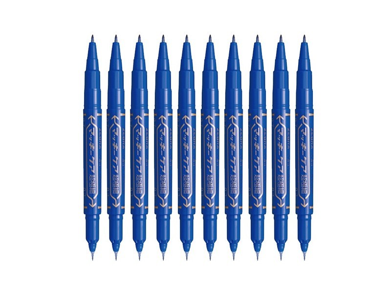 斑马超级细油性小双头记号笔YYTH3-BL（蓝色）