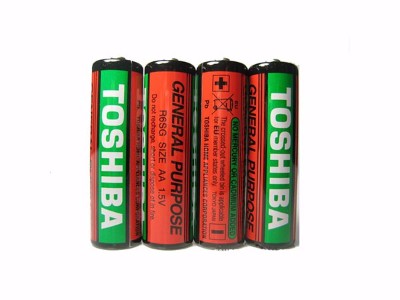 TOSHIBA东芝AA 5号R6P电池碳性一次性干电池铁壳20节装 可混搭7号