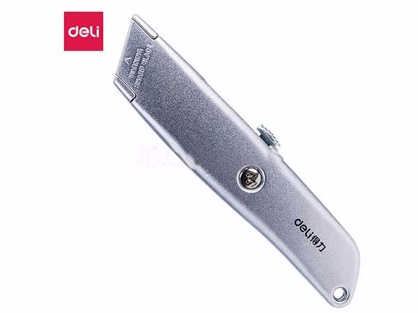 得力(deli) 银色2100 铝合金T型刀片美工刀 装修工具刀