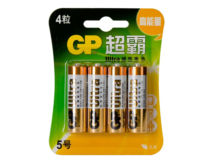 超霸GP15A-L4 5号碱性电池4节