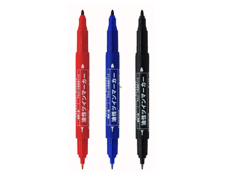 白金 小双头 记号笔 CPM-122 黑色