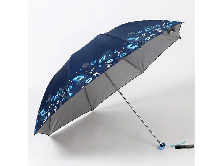 336T银胶三折超轻晴雨伞