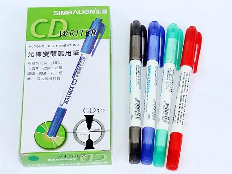 雄狮CD30  双头光盘万用笔（绿）