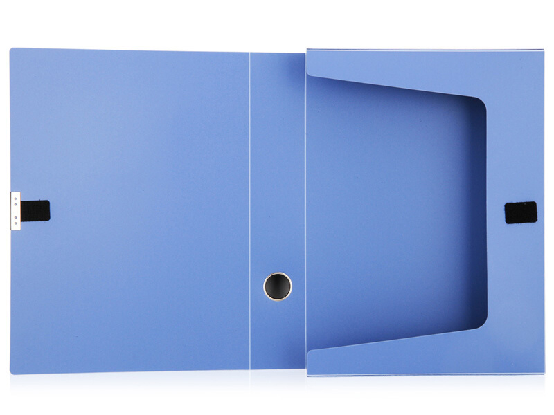 得力3寸粘扣档案盒5603 蓝色