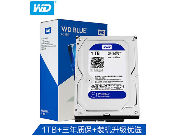 西数1TB台式机硬盘 WD10EZEX