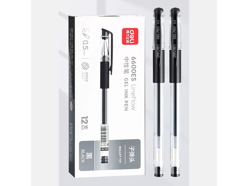 得力6600ES 中性笔0.5mm 黑色